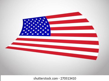 American Flag Vector. Vector Icon Illustration Flag For Your Business Presentations And Fashion Presentation
