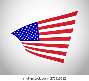 American Flag Vector. Vector Icon Illustration Flag For Your Business Presentations And Fashion Presentation