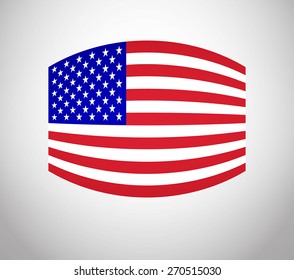 American Flag Vector. Vector Icon Illustration Flag For Your Business Presentations And Fashion Presentation