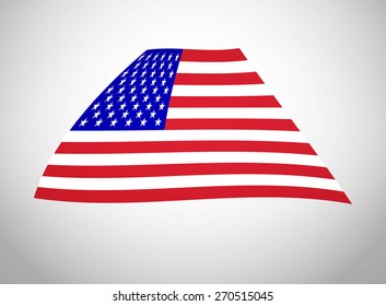 American Flag Vector. Vector Icon Illustration Flag For Your Business Presentations And Fashion Presentation