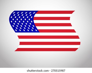 American Flag Vector. Vector Icon Illustration Flag For Your Business Presentations And Fashion Presentation