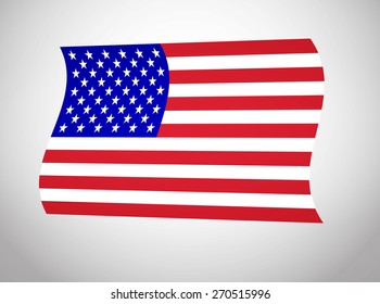 American Flag Vector. Vector Icon Illustration Flag For Your Business Presentations And Fashion Presentation