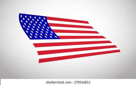 American Flag Vector. Vector Icon Illustration Flag For Your Business Presentations And Fashion Presentation