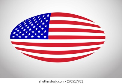 American Flag Vector. Vector Icon Illustration Flag For Your Business Presentations And Fashion Presentation