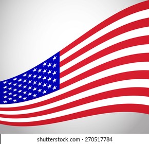 Vector de la Bandera Americana. Vector Icono Ilustración Bandera Para Las Presentaciones De Su Negocio Y La Presentación De Moda