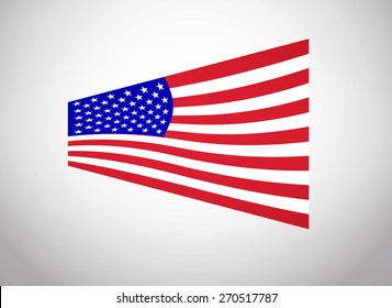 American Flag Vector. Vector Icon Illustration Flag For Your Business Presentations And Fashion Presentation