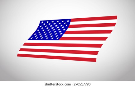 American Flag Vector. Vector Icon Illustration Flag For Your Business Presentations And Fashion Presentation