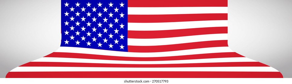 American Flag Vector. Vector Icon Illustration Flag For Your Business Presentations And Fashion Presentation