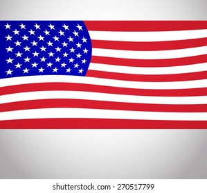 American Flag Vector. Vector Icon Illustration Flag For Your Business Presentations And Fashion Presentation