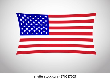 American Flag Vector. Vector Icon Illustration Flag For Your Business Presentations And Fashion Presentation