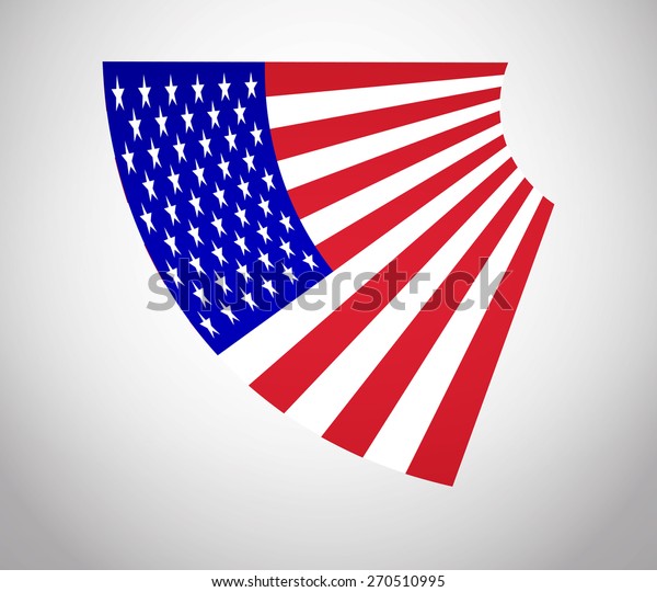 American Flag Vector Vector Icon Illustration Stock Vector