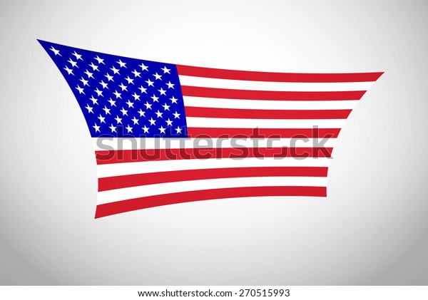 American Flag Vector Vector Icon Illustration Stock Vector