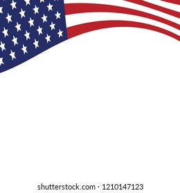 American flag vector icon. The Flag Of The United States Of America.
