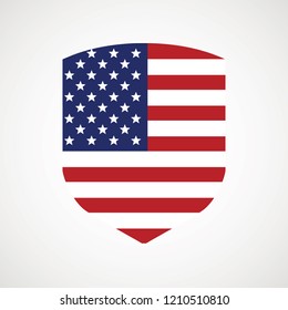 American flag vector icon. The Flag Of The United States Of America