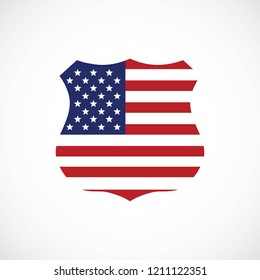 American flag vector icon. The Flag Of The United States Of America.