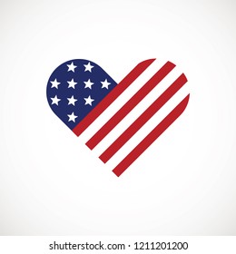 American flag vector icon. The Flag Of The United States Of America.