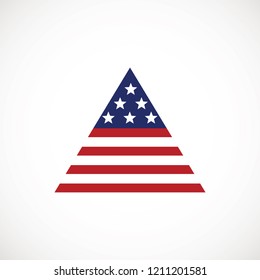 us flag triangle