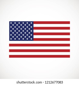 American flag vector icon. The Flag Of The United States Of America.