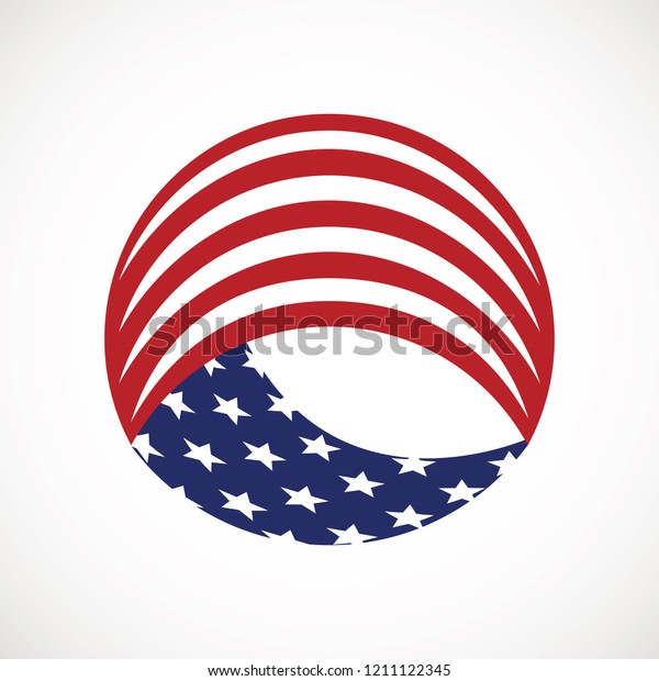 American Flag Vector Icon Flag United Stock Image Download Now