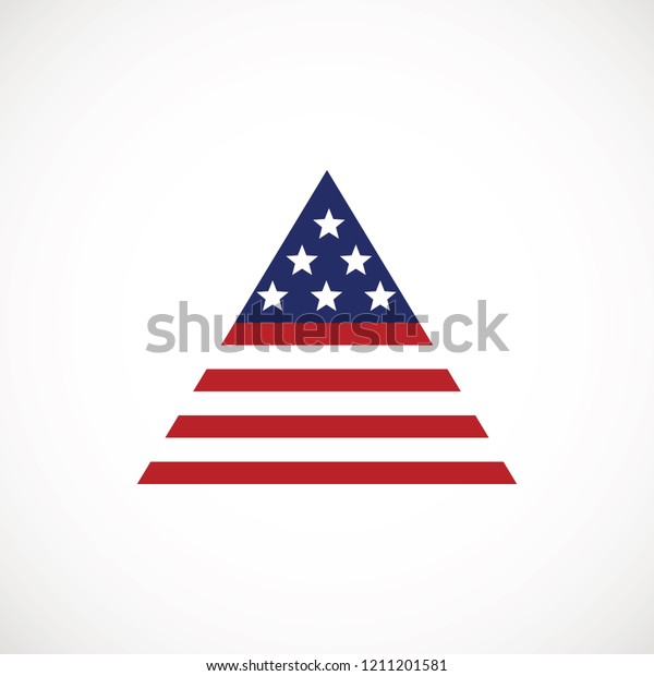 American Flag Vector Icon Flag United Stock Vector Royalty Free
