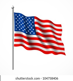 American flag, vector illustration