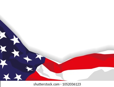 American flag vector illustration.