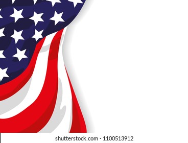 American flag vector illustration.