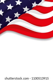 American flag vector illustration.