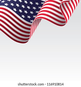 American flag vector illustration