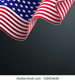 American flag vector illustration