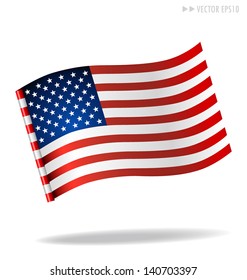 American Flag. Vector illustration.
