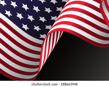 American flag - vector illustration