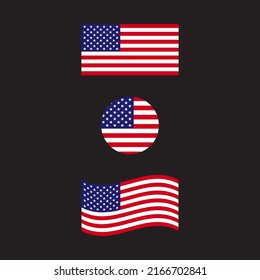 american flag vector, vector illustration.