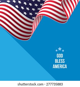 American flag vector illustration