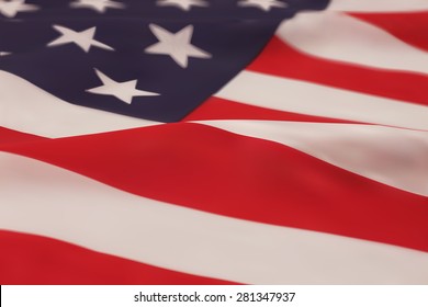 American flag. Vector illustration.