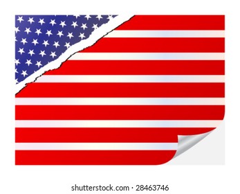 American flag vector illustration