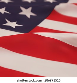 American flag. Vector illustration.
