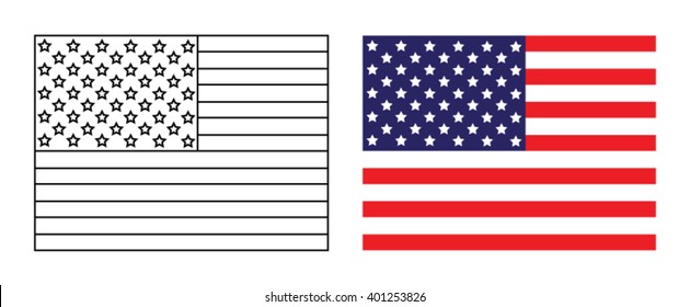 Download American Flag Outline Images, Stock Photos & Vectors ...
