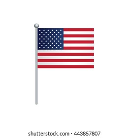 American flag, vector illustration