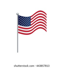 American flag, vector illustration