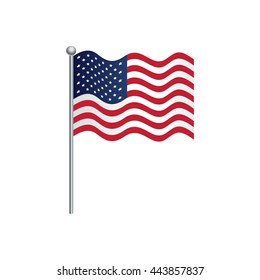 American flag, vector illustration