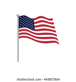 American flag, vector illustration