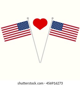 American Flag Vector Illustration.