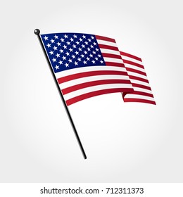 American flag. Vector illustration