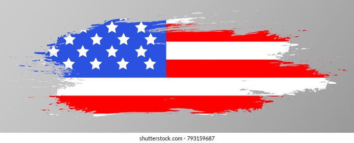 American flag. Vector illustration.