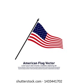 American Flag Vector illustration Design Template. Icon Symbol