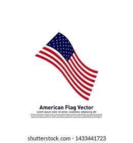 American Flag Vector illustration Design Template. Icon Symbol