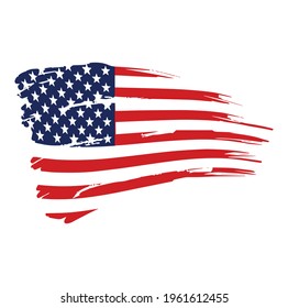 American flag.  Vector illustration for American national holiday 4th of July. Independence day American flag.