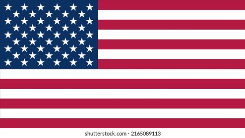 American flag vector illustration. National flag of the United States of America. The Stars and Stripes. The Star-Spangled Banner. USA flag emblem. 4th of July background. National symbol and ensign.