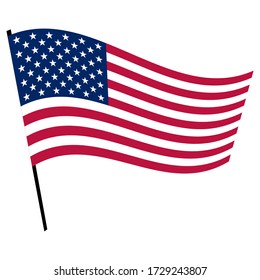 american flag vector illustration. United states of America symbol